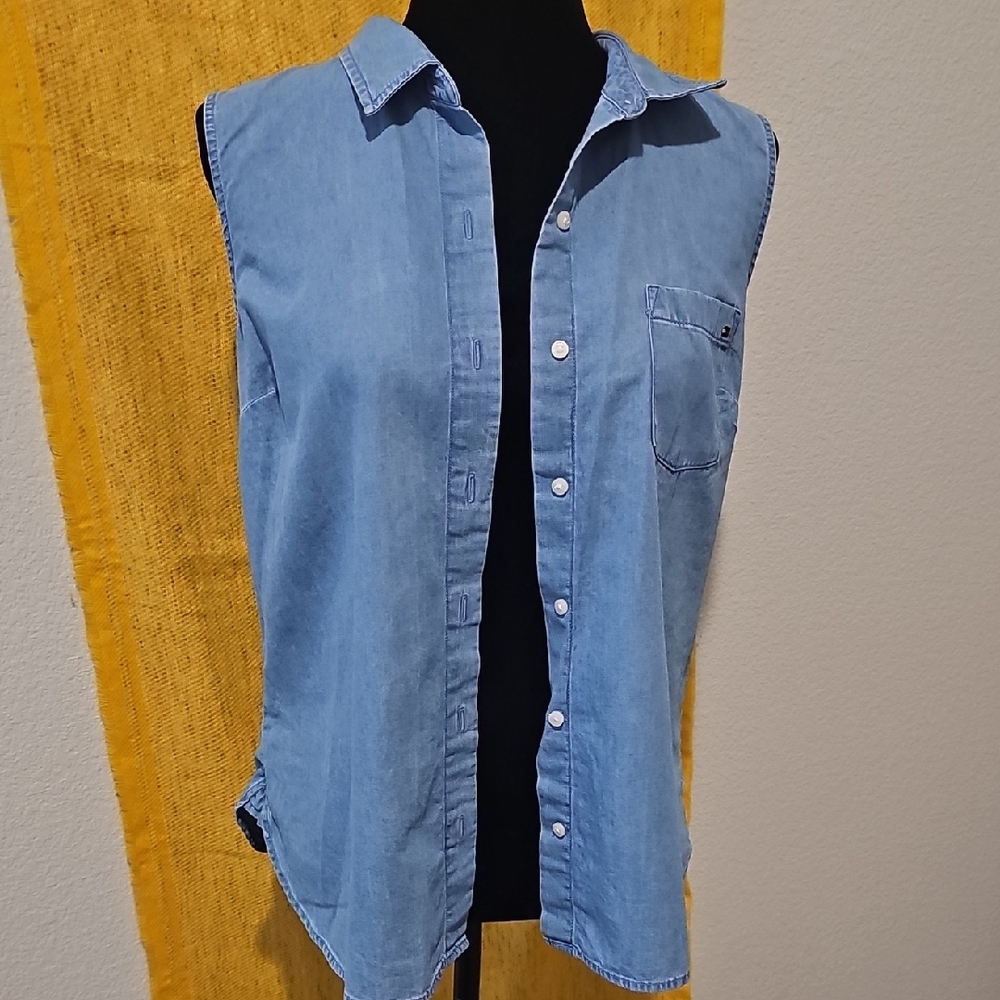 Tommy Hilfiger Light Blue Sleeveless Blouse